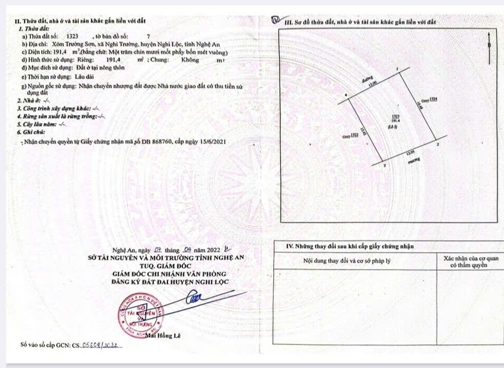 Đất đấu giá Nghi Trường 191m² - Vị trí đắc địa gần trường học và QL 46!