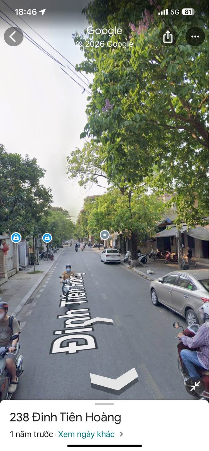 Nhà 2 tầng mặt tiền Đinh Tiên Hoàng, TP Huế, 102m² - Sổ hồng chính chủ, thương lượng giá tốt!