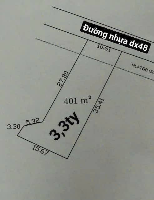 Đất nền Phú An, Bến Cát 400m² giá 3.3 tỷ - Đầu tư sinh lời ngay!