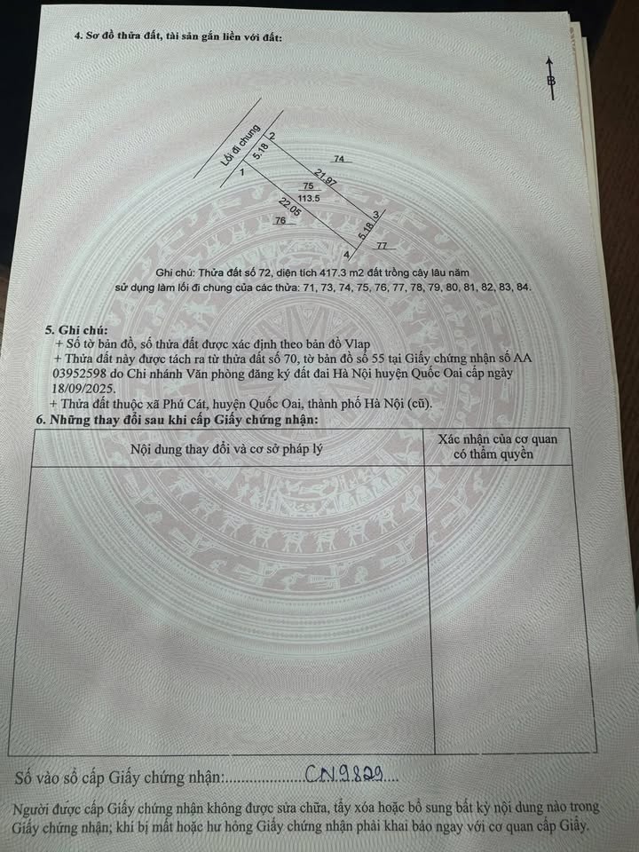 Đất thổ cư tại Thôn 3 Phú Cát, Quốc Oai 113m² giá chỉ 3.x tỷ - Sẵn sàng đầu tư!