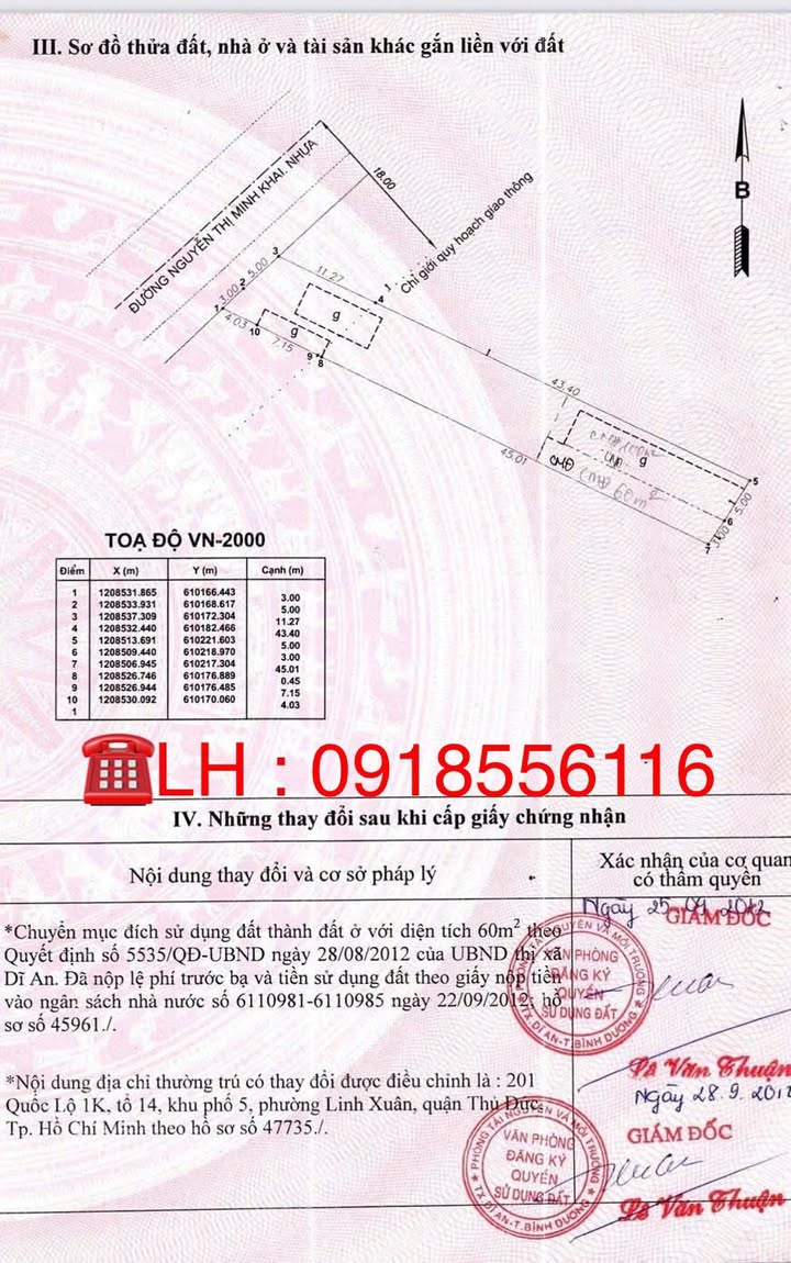 Đất mặt tiền Nguyễn Thị Minh Khai, Dĩ An 428m² - Kinh doanh cực tốt gần chợ!