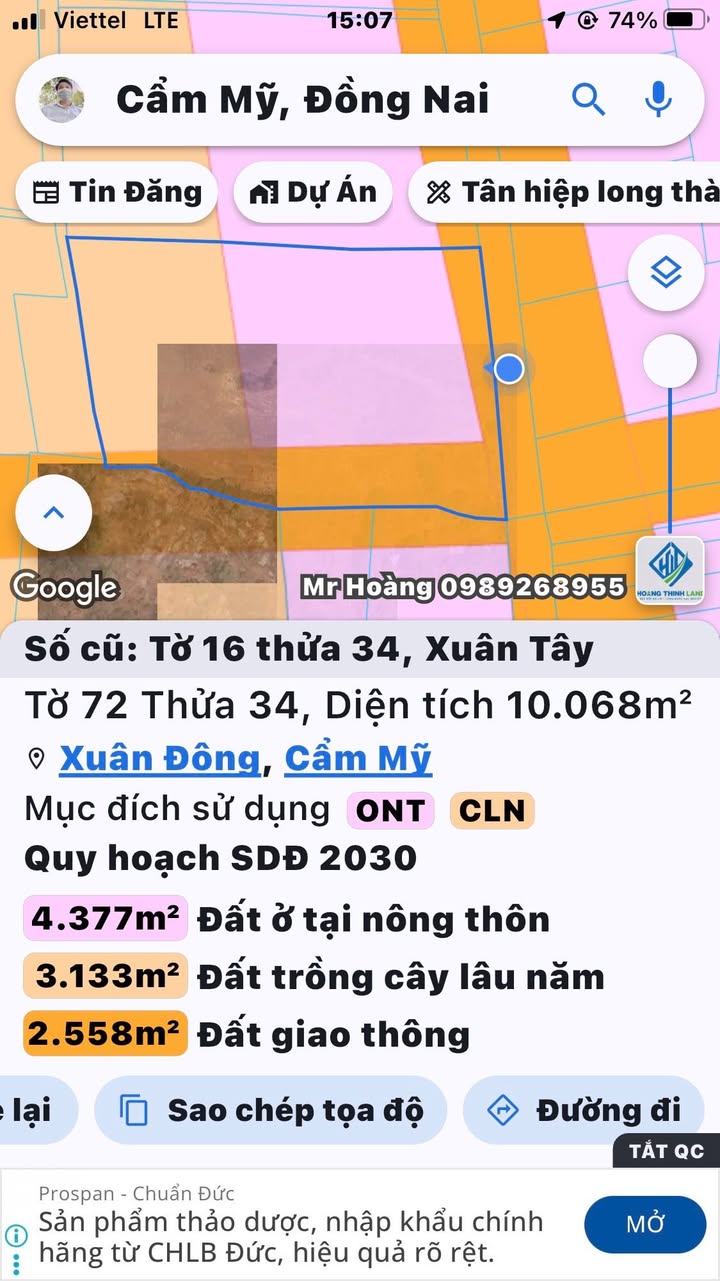 Đất nền thổ cư 1ha tại Xuân Tây, Cẩm Mỹ, Đồng Nai - Giá tốt, pháp lý rõ ràng!