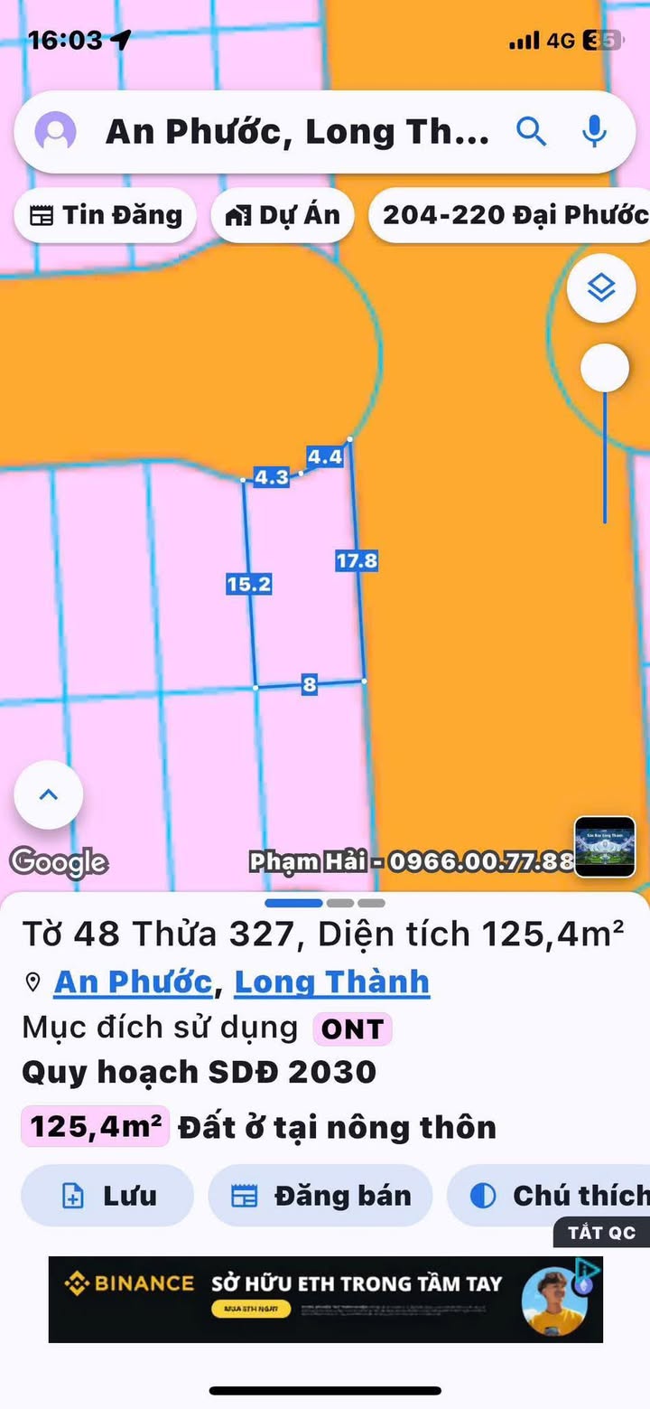 Đất nền ấp 5 An Phước 8m² giá 2.1 tỷ - Cơ hội đầu tư lý tưởng!