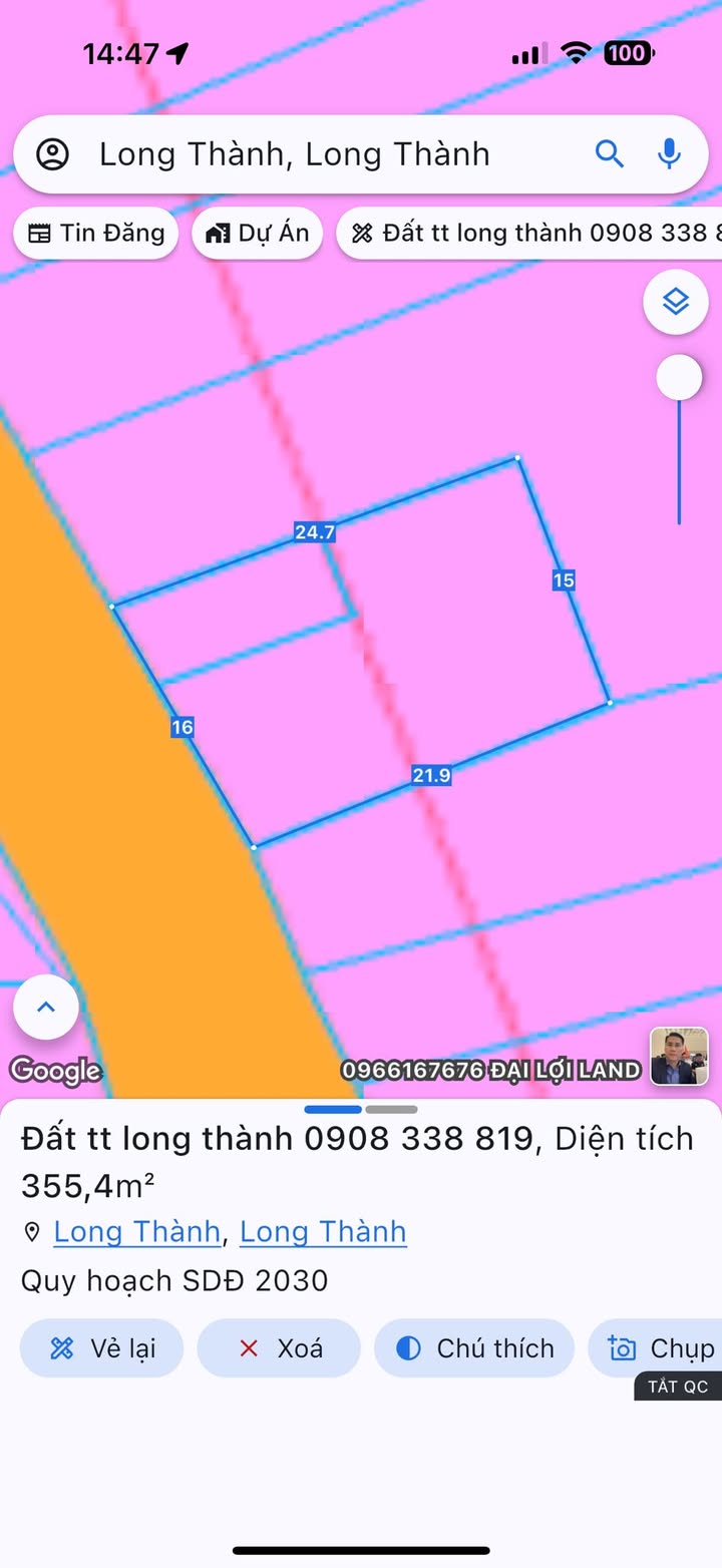 Đất nền Long Thành 360m² giá 6 tỷ - Mặt tiền đường Lý Tự Trọng thông thoáng!