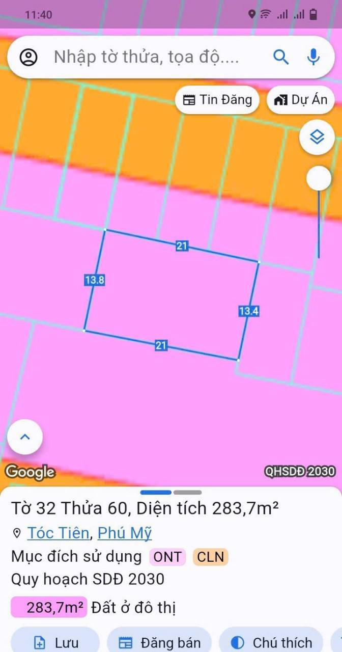 Đất thổ cư tại Ấp 1 Tóc Tiên 273m² giá thỏa thuận - Đầu tư sinh lời ngay!