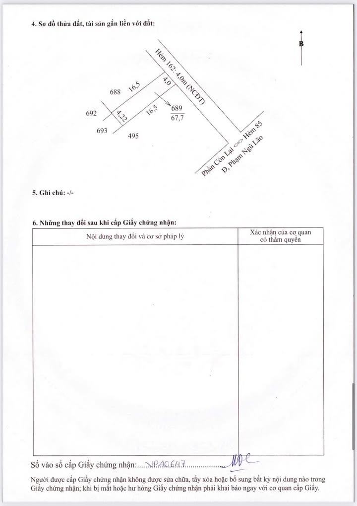 Đất nền mặt tiền hẻm 162 Phạm Ngũ Lão, 67.7m² giá 2.75 tỷ - Cơ hội đầu tư hấp dẫn!