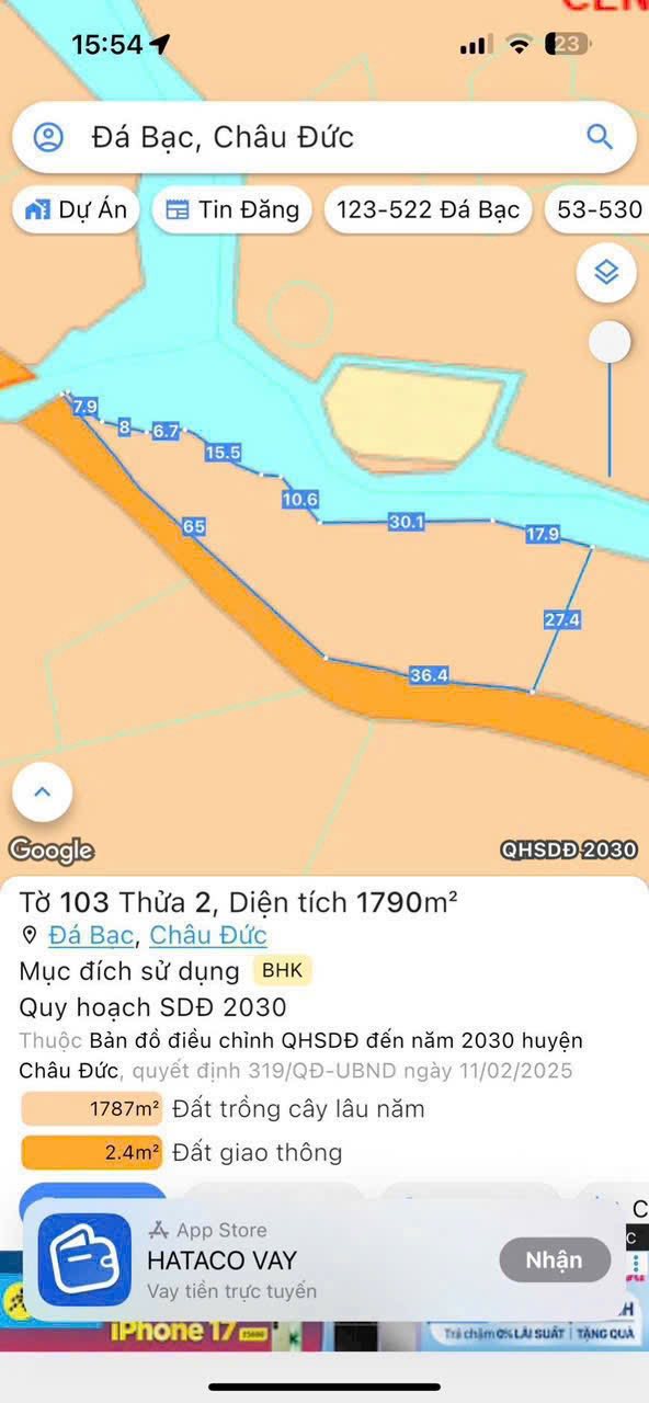 Đất nền Nghĩa Thành - Châu Đức 1790m² giá 1.45 tỷ - Cơ hội đầu tư tuyệt vời!