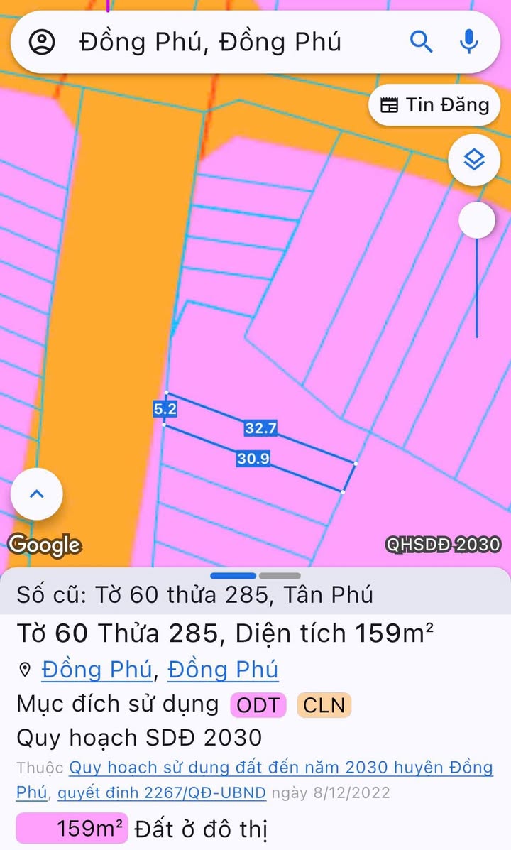 Đất nền D2 Tân Phú 160m² giá 1.05 tỷ - Cơ hội đầu tư không thể bỏ lỡ!