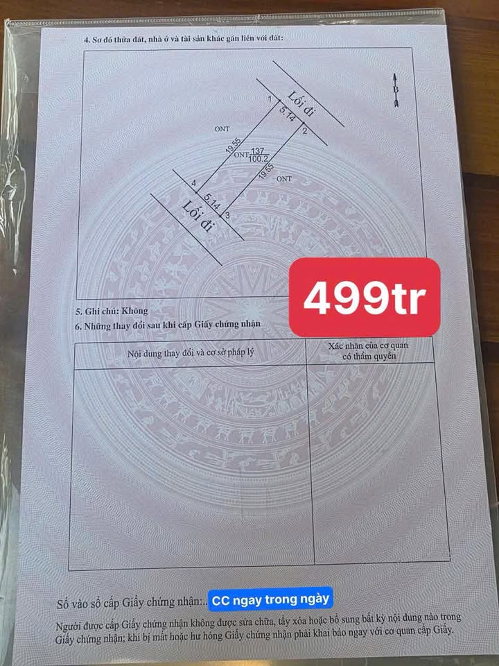 Đất nền 102m² xã Tu Vũ - Đầu tư sinh lời, giao thông thuận lợi!