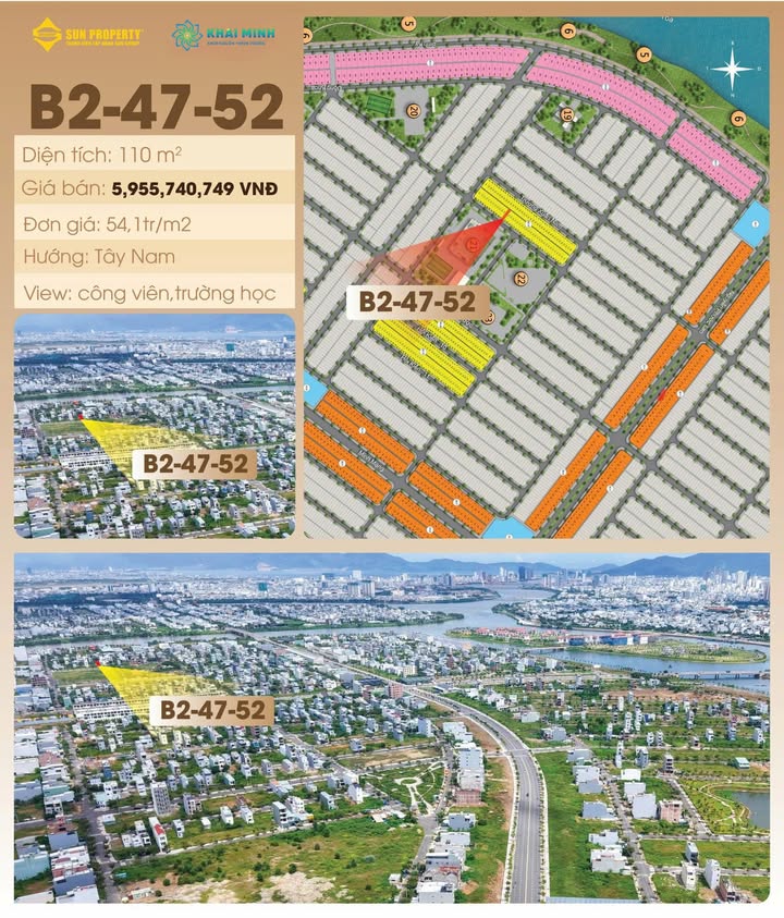 Cặp nền đẹp Hòa Quý Đà Nẵng 110m² giá 5.95 tỷ - Không gian sống xanh lý tưởng!