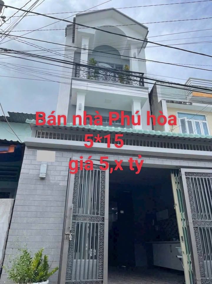 Nhà Phú Hoà Thủ Dầu Một 75m² giá 5 tỷ - Thiết kế hiện đại, tiện nghi!