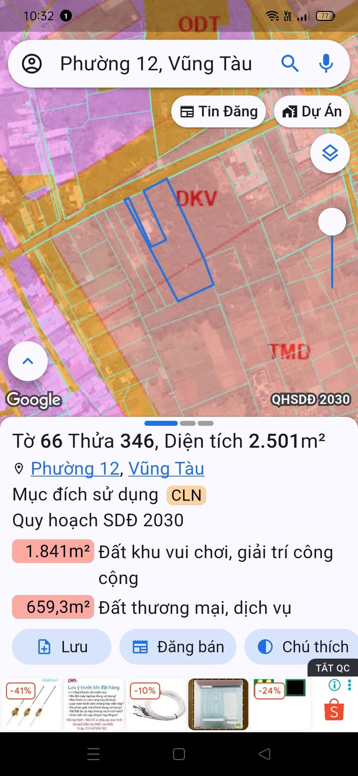 Bán đất mặt tiền đường Nguyễn Gia Thiều, phường Phước Thắng, 2501m² giá 16 tỷ - Cơ hội đầu tư sinh lời!