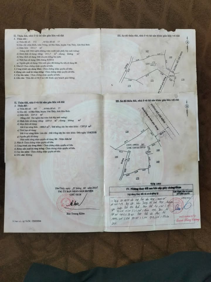 Lô đất làm nhà vườn Lạc Lương Yên Thủy 2207m² giá 4 tỷ - Đầu tư lý tưởng!