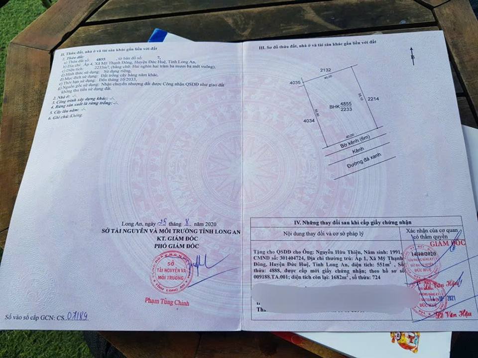 Đất mặt tiền đường xe hơi Đức Huệ 1682m² giá 1.95 tỷ - Cơ hội đầu tư tuyệt vời!