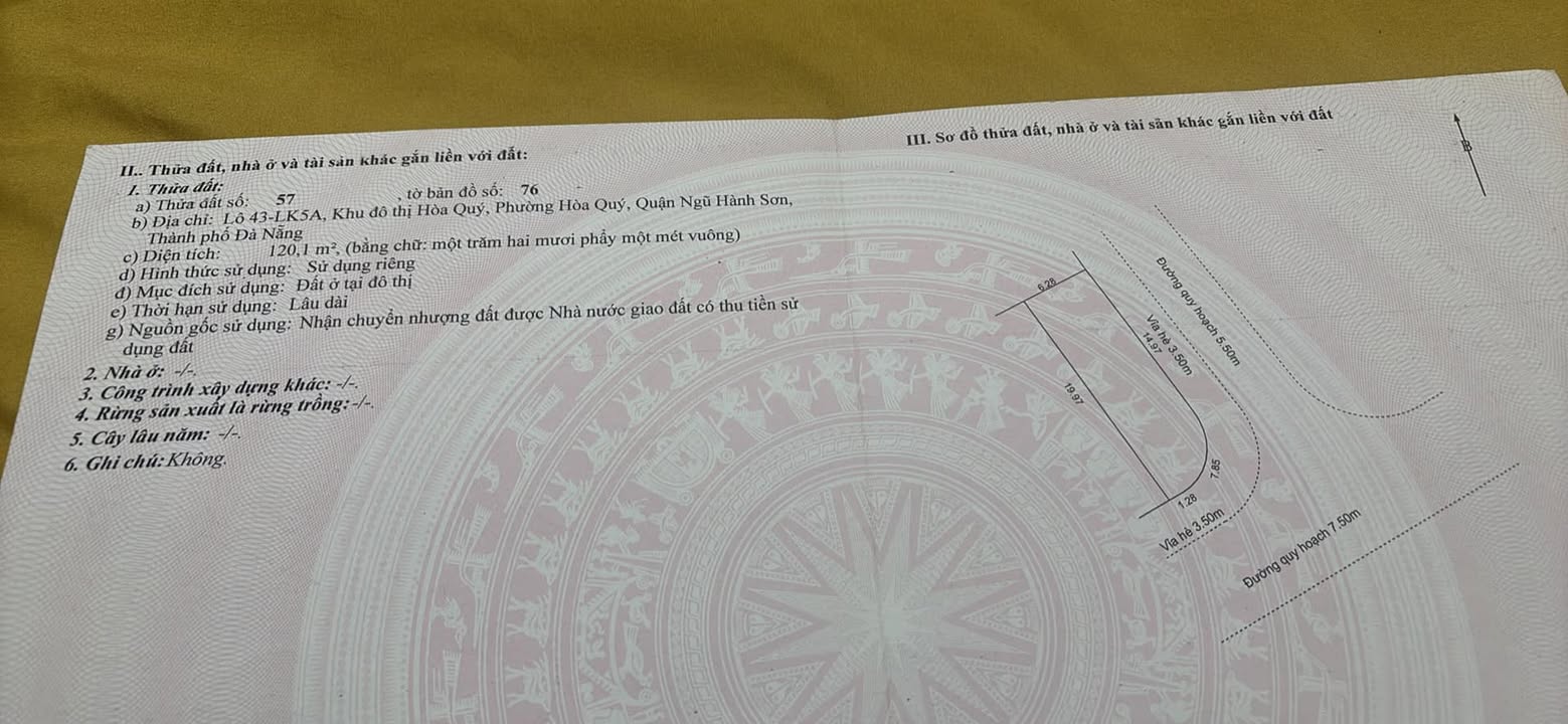 Đất nền KĐT Hòa Quý Đà Nẵng 229.9m² giá 12.7 tỷ - Tiềm năng đầu tư lớn!