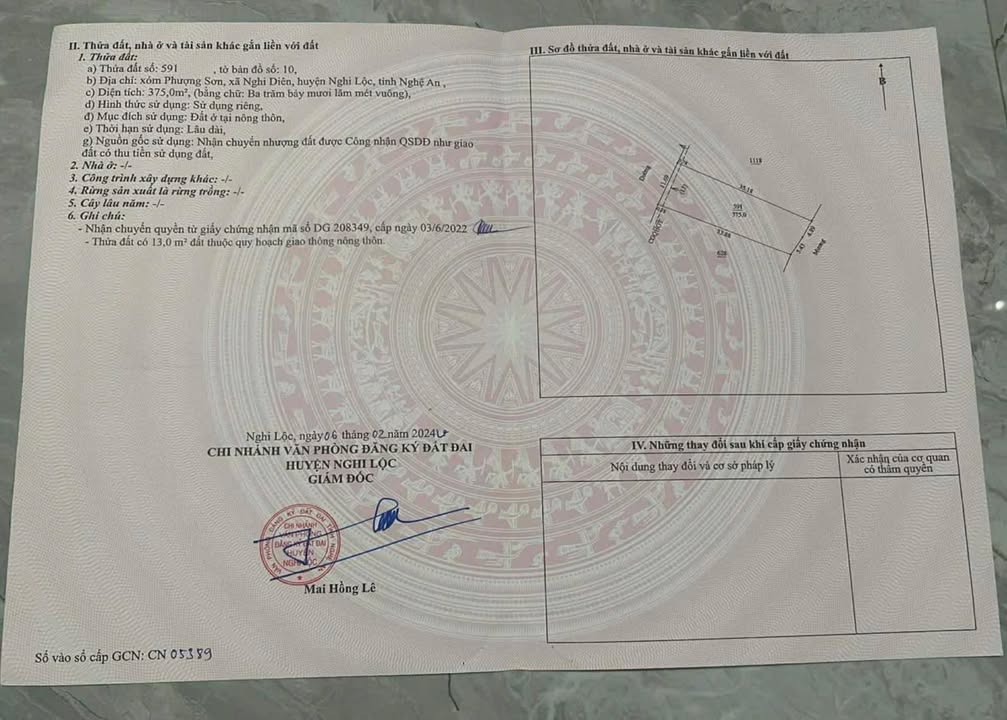 Đất nền Nghi Diên 375m² giá 2.25 tỷ - Đầu tư sinh lời ngay!