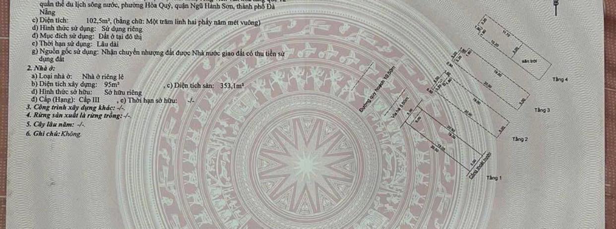 Nhà 4 tầng sang trọng tại Trương Quang Được, Đà Nẵng - Giá 12,7 tỷ, chính chủ bán gấp!