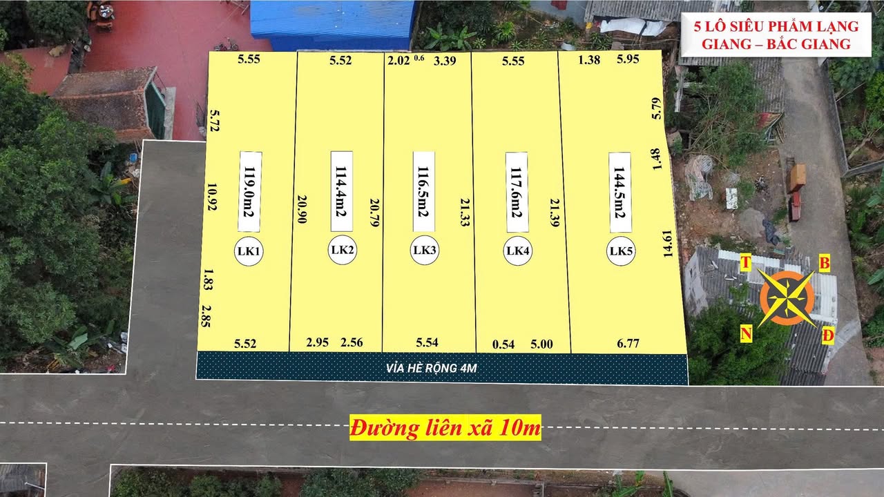 Đất nền Dương Đức Lạng Giang 116.5m² - Đường ô tô thông thoáng, tiện ích chỉ 5 phút!