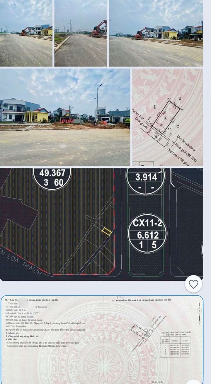 Đất mặt tiền Võ Nguyên Giáp, TP Huế 81.7m² giá 5 tỷ - Đầu tư lý tưởng!