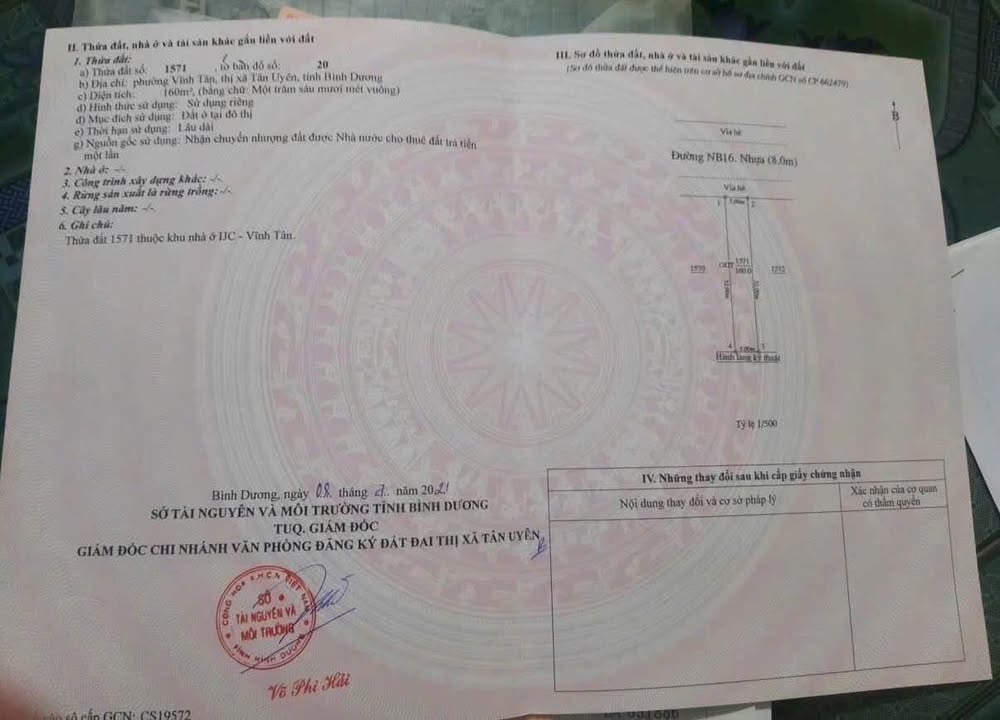 Đất nền Vĩnh Tân Tân Uyên 160m² giá thỏa thuận - Đầu tư lý tưởng gần KCN VSIP2!