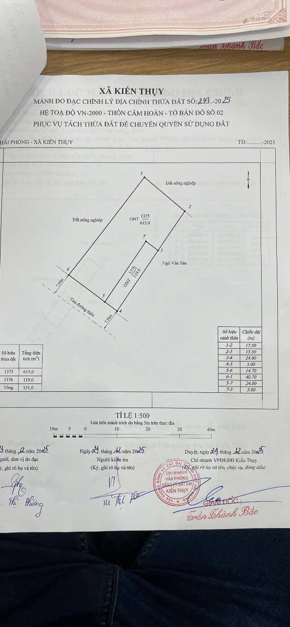 Lô đất chính chủ tại Thanh Sơn, Kiến Thụy 119m² - Mặt đường nhựa đẹp như tranh!