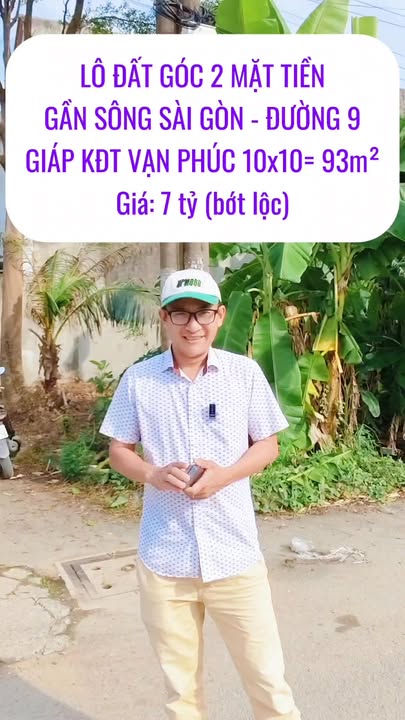 Lô Đất Góc 2 Mặt Tiền Đường Số 9, Thủ Đức 93m² giá 7 tỷ - Phù hợp kinh doanh