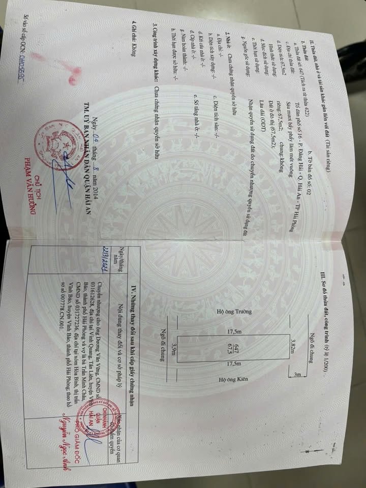 Đất nền Lũng Bắc Hải Phòng 68m² giá 3.4 tỷ - Nở hậu, phong thủy tuyệt vời!