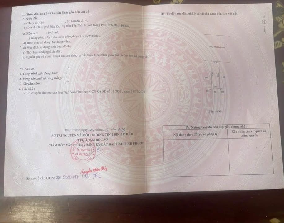 Đất nền Tân Phú, Đồng Phú 120m² giá 1.4 tỷ - Đối diện công viên, trung tâm thương mại!