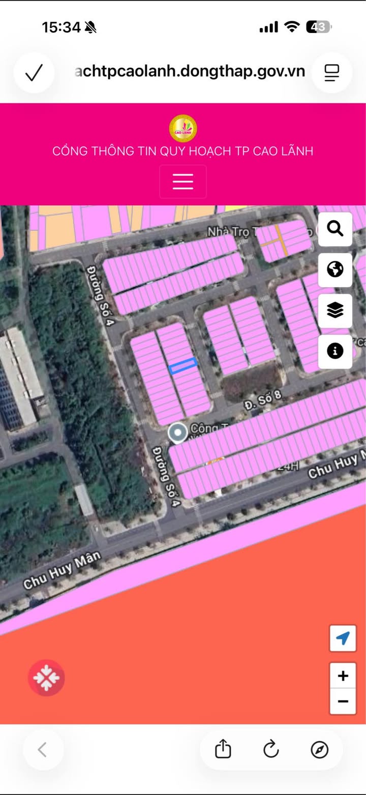 Đất nền KDC Phường 6, Cao Lãnh 81m² giá 1.49 tỷ - Cơ hội đầu tư sinh lời!