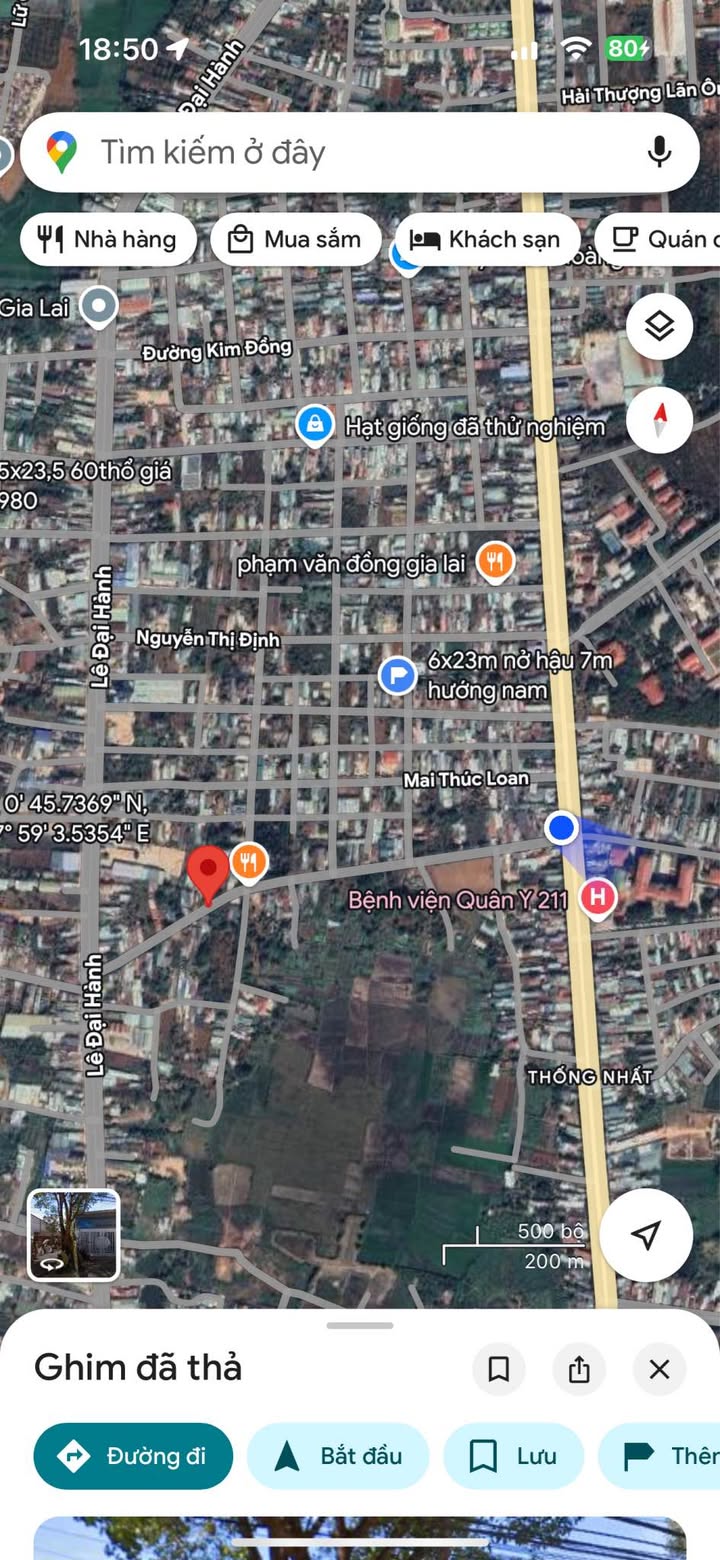 Đất mặt tiền Phạm Ngọc Thạch, Pleiku 264m² giá 2 tỷ - Thế đất cao, xây dựng thuận lợi!