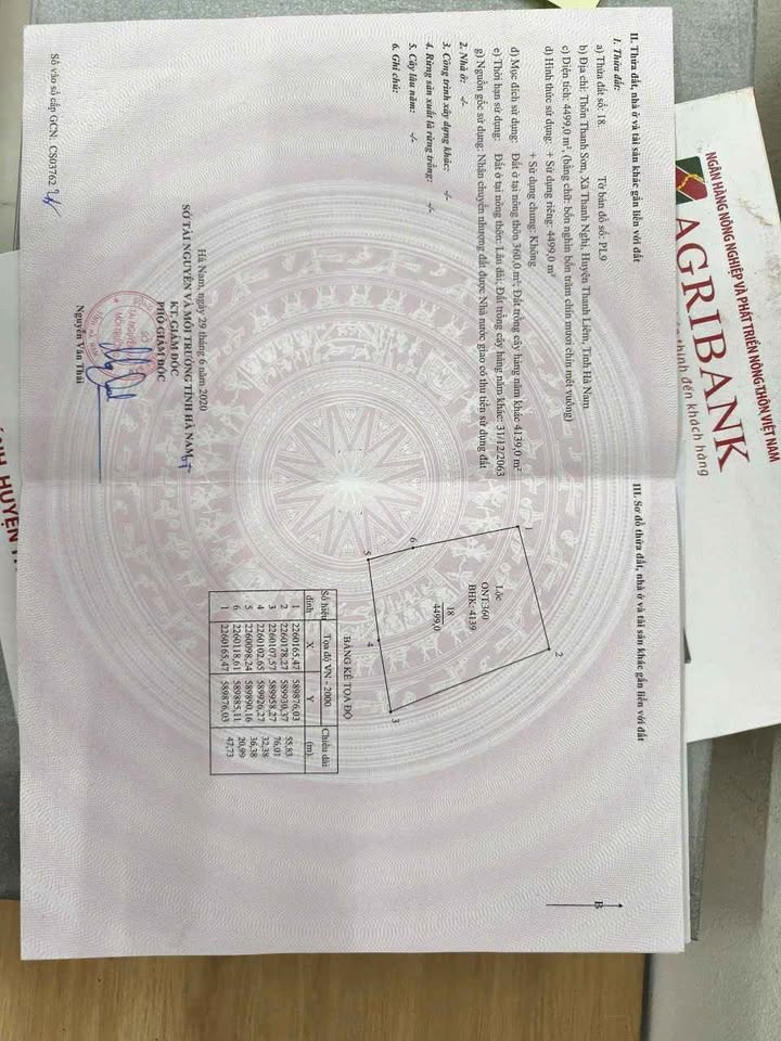 Đất thổ cư tại Thôn Thanh Sơn, Thanh Nghị, 4499m² - Cơ hội đầu tư tuyệt vời!