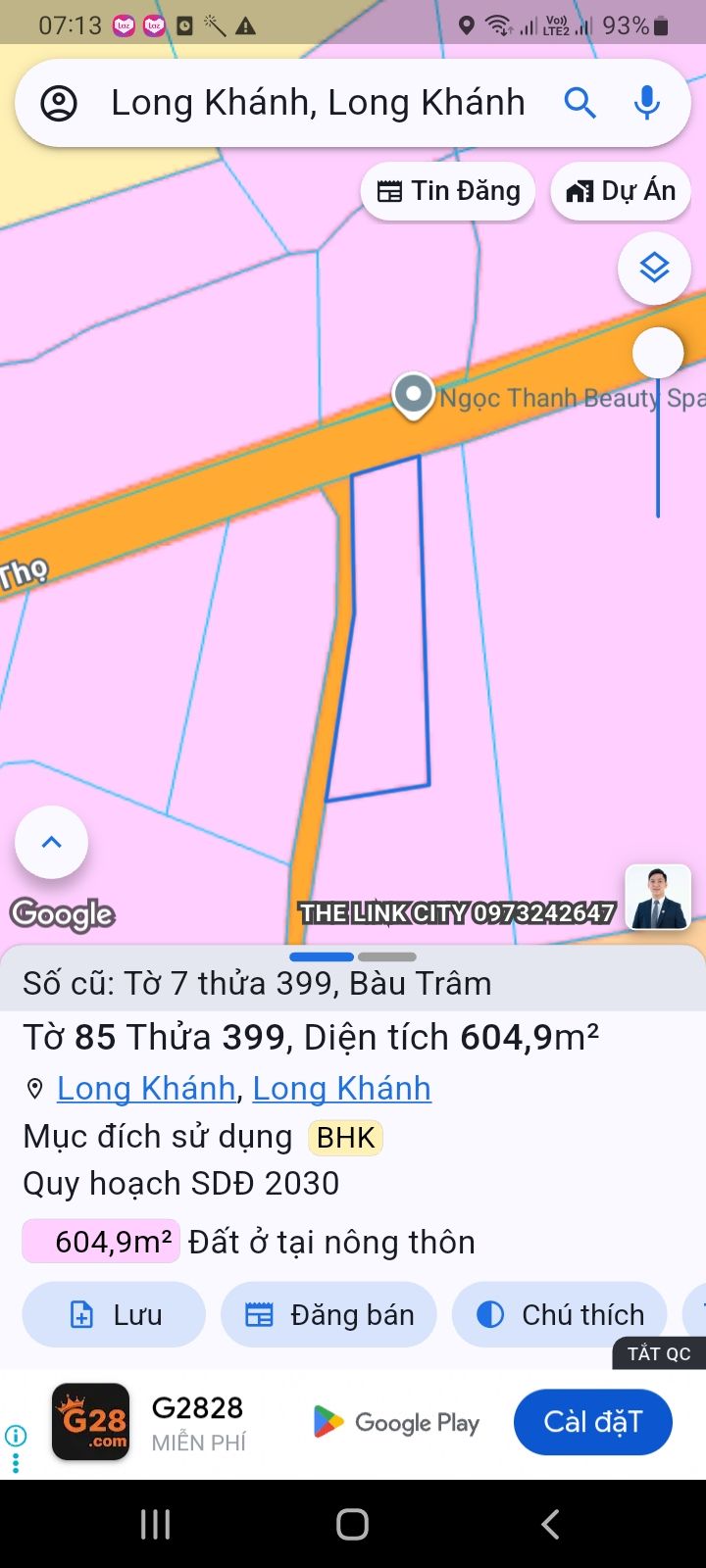 Đất nền 600m² mặt tiền Đinh Bộ Lĩnh, Bàu Trâm, Long Khánh - Giá 3.55 tỷ dễ đầu tư!