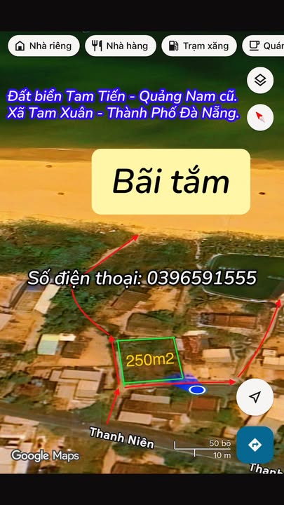 Đất ở biển Tam Tiến 252m² giá 2.25 tỷ - Sổ hồng chính chủ, cơ hội đầu tư tuyệt vời!