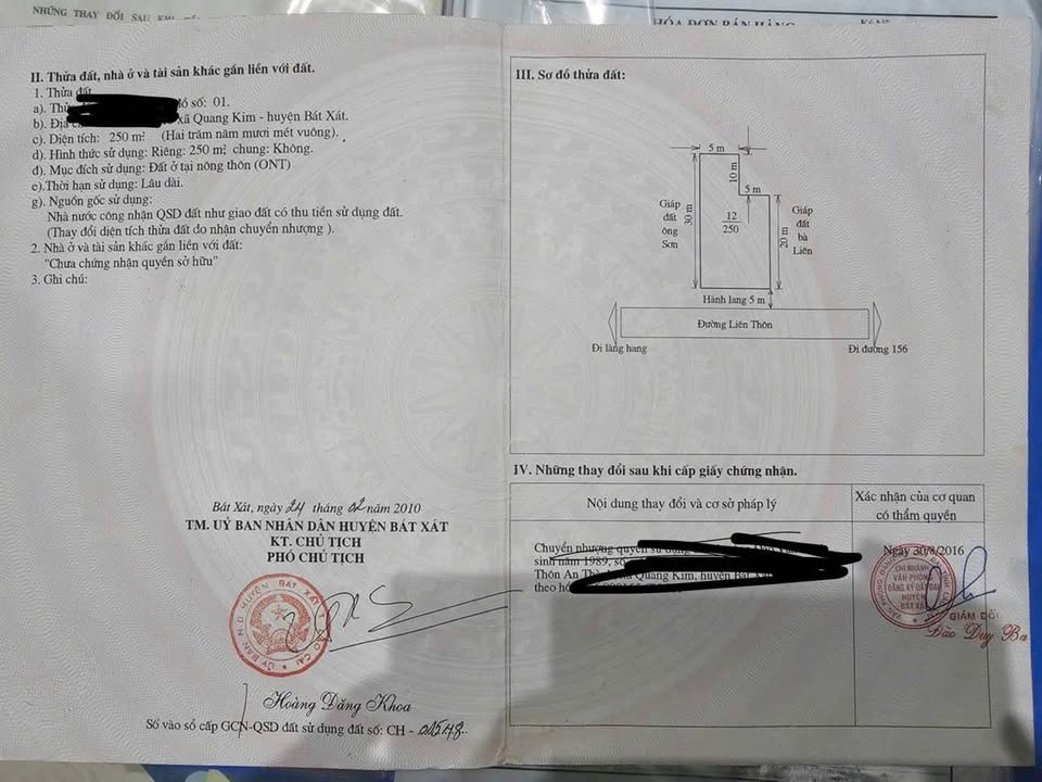 Đất Bát Xát Lào Cai 250m² giá 1.29 tỷ - Vị trí đắc địa, tiềm năng phát triển!