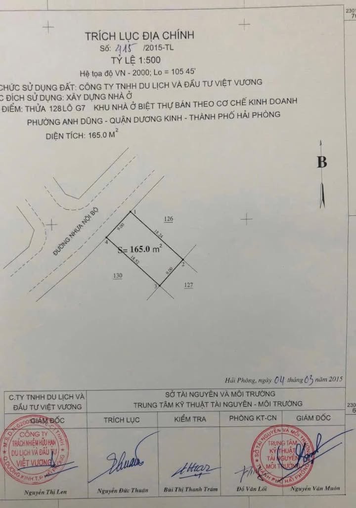 Đất thổ cư Anh Dũng 8 Dương Kinh 165m² giá 3.3 tỷ - Cơ hội đầu tư giá tốt!