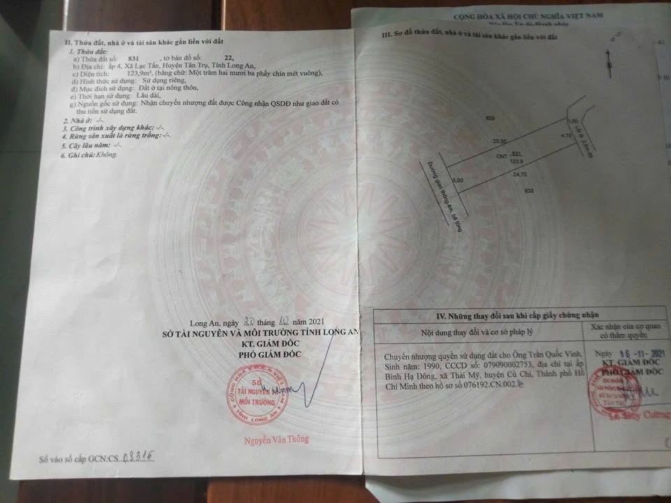 Đất thổ cư 125m² tại Ấp 4 Lạc Tấn, Tân Trụ - Giá chỉ 750 triệu, thương lượng ngay!