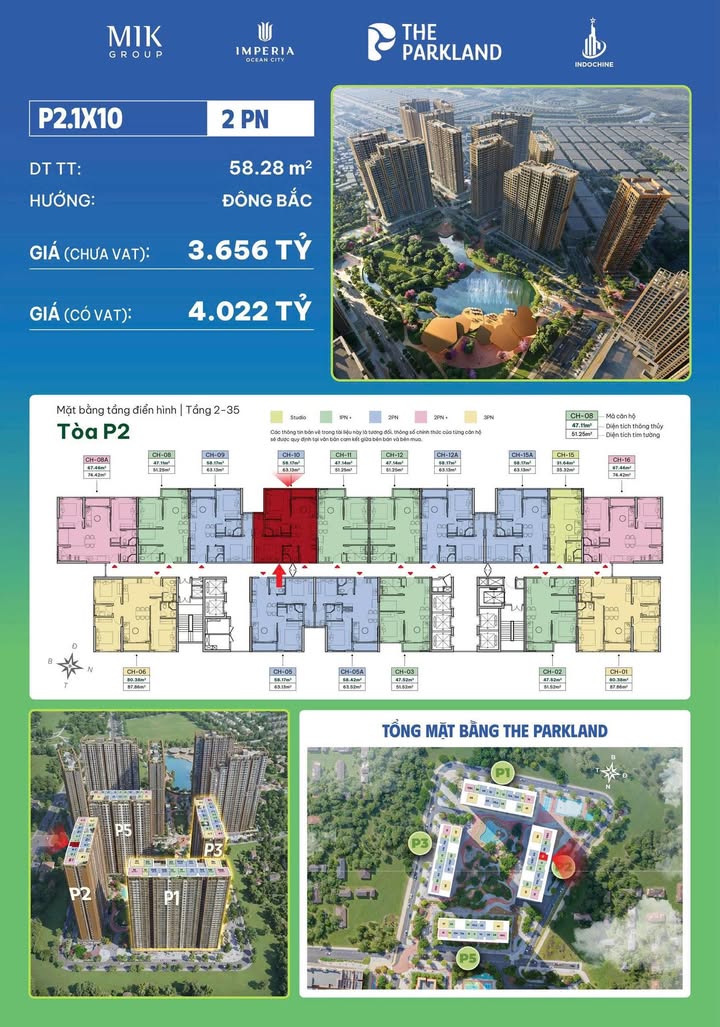 Căn hộ Imperia Ocean City Văn Giang 58m² giá 3.499 tỷ - Cơ hội đầu tư hiếm có!
