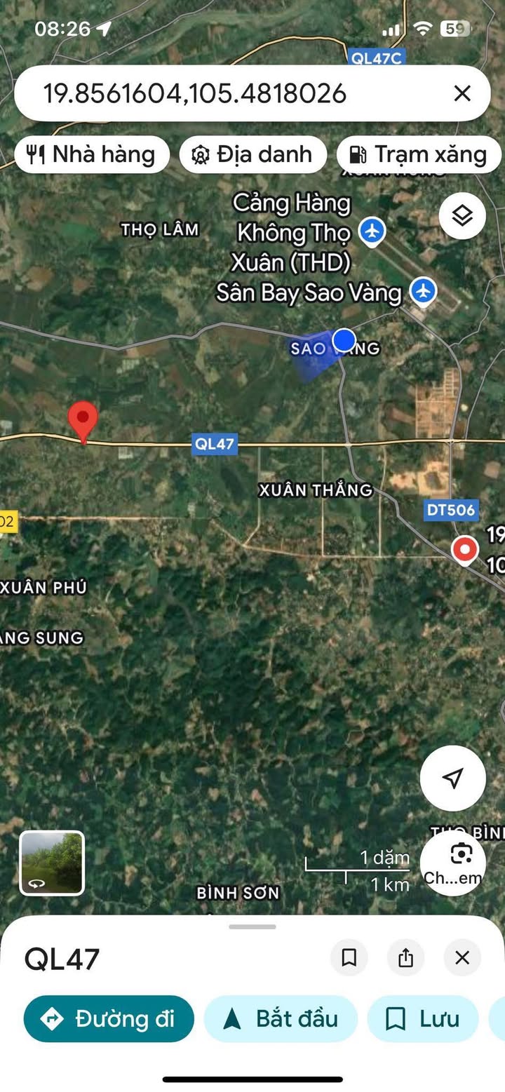 Đất nền Thọ Xuân - Sao Vàng 325m² giá 1 tỷ - Bám mặt đường đôi, cơ hội đầu tư tuyệt vời!