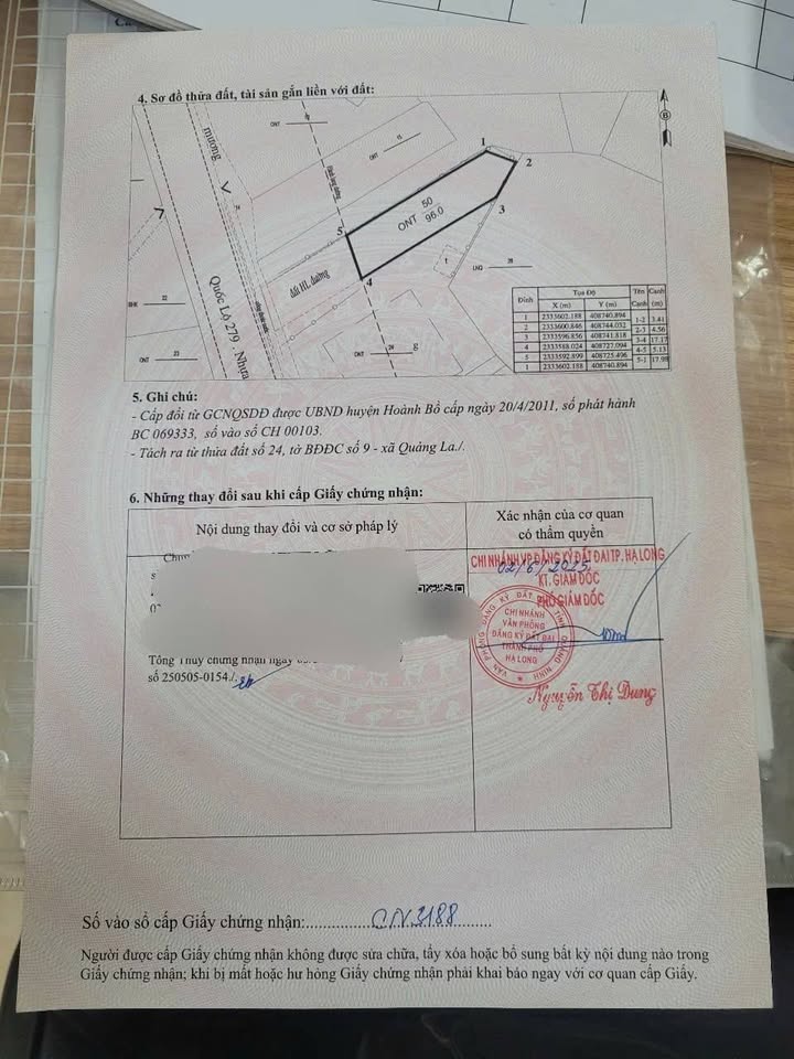Đất nền mặt đường xã Quảng La, Hạ Long 96m² giá 800 triệu - Cơ hội đầu tư sinh lời!