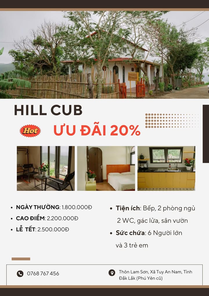 Homestay Hill Cub Phú Yên 2 triệu/ngày - Trải nghiệm không gian nghỉ dưỡng tuyệt vời!