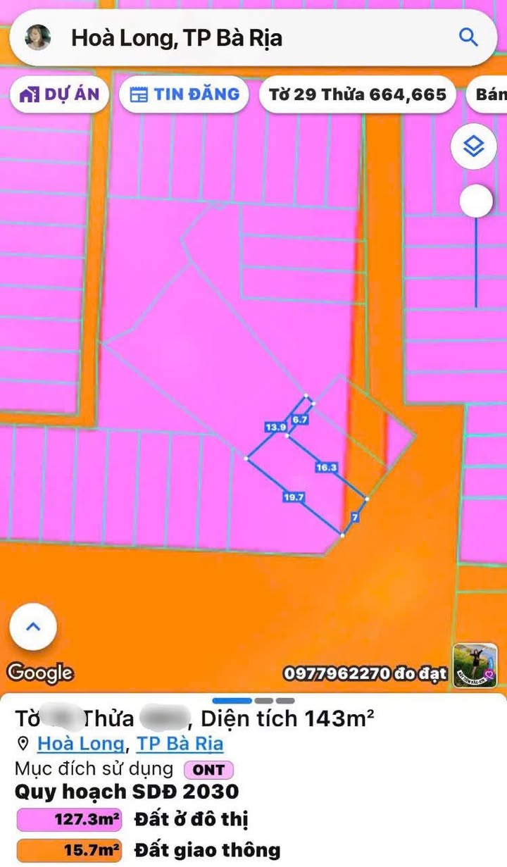 Đất mặt tiền đường nhựa Hòa Long 600m² giá 6 tỷ - Cơ hội kinh doanh tuyệt vời!