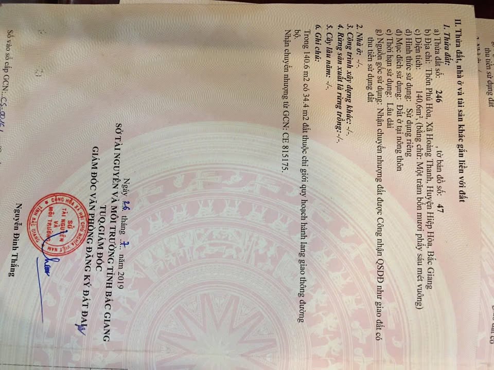 Đất thổ cư Phú Hòa Hiệp Hòa 142.8m² giá 5 tỷ - Chính chủ bán nhanh!