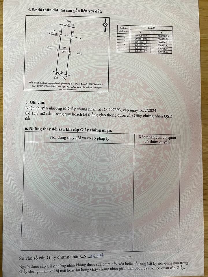 Đất nền đường Nguyễn Duy Trinh, phường Hưng Dũng 79.7m² giá 2.9 tỷ - Cơ hội đầu tư hấp dẫn!