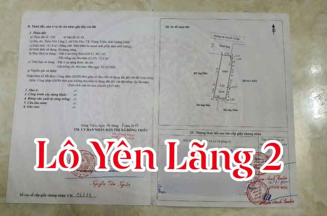 Đất nền Mạo Khê, Đông Triều 131m² - Cơ hội đầu tư không thể bỏ lỡ!