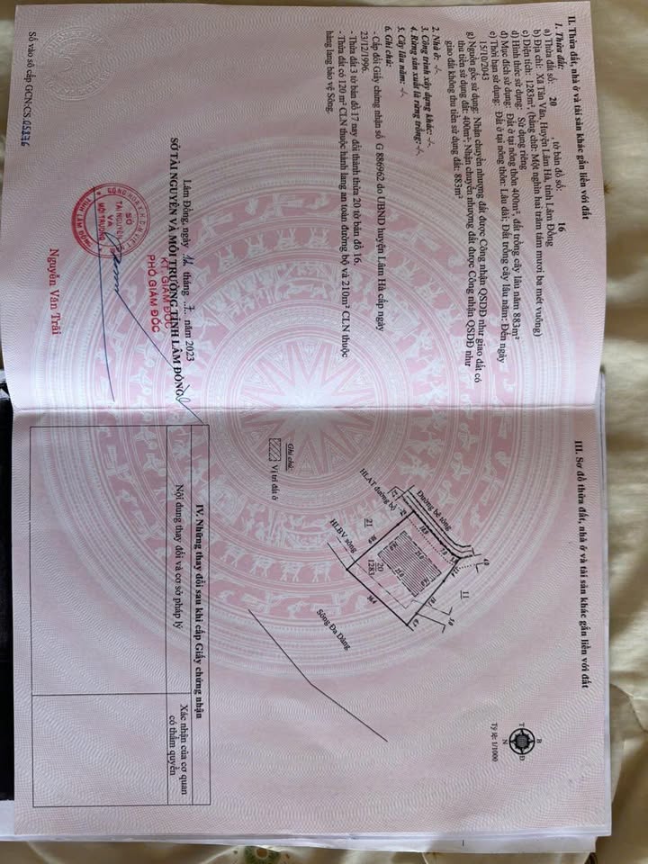 Đất thổ cư 1200m² tại Đinh Văn, Lâm Hà - Nghỉ dưỡng tuyệt vời bên sông!