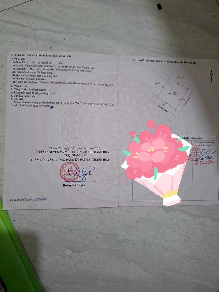 Đất nền Điền Lư, Bá Thước 400m² giá 500 triệu - Đầu tư tốt cho tương lai!