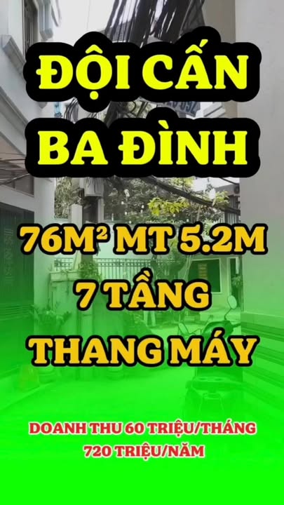 Bán toà nhà FrontHouse tại Đội Cấn, 76m² giá thỏa thuận - Dòng tiền 60 triệu/tháng!