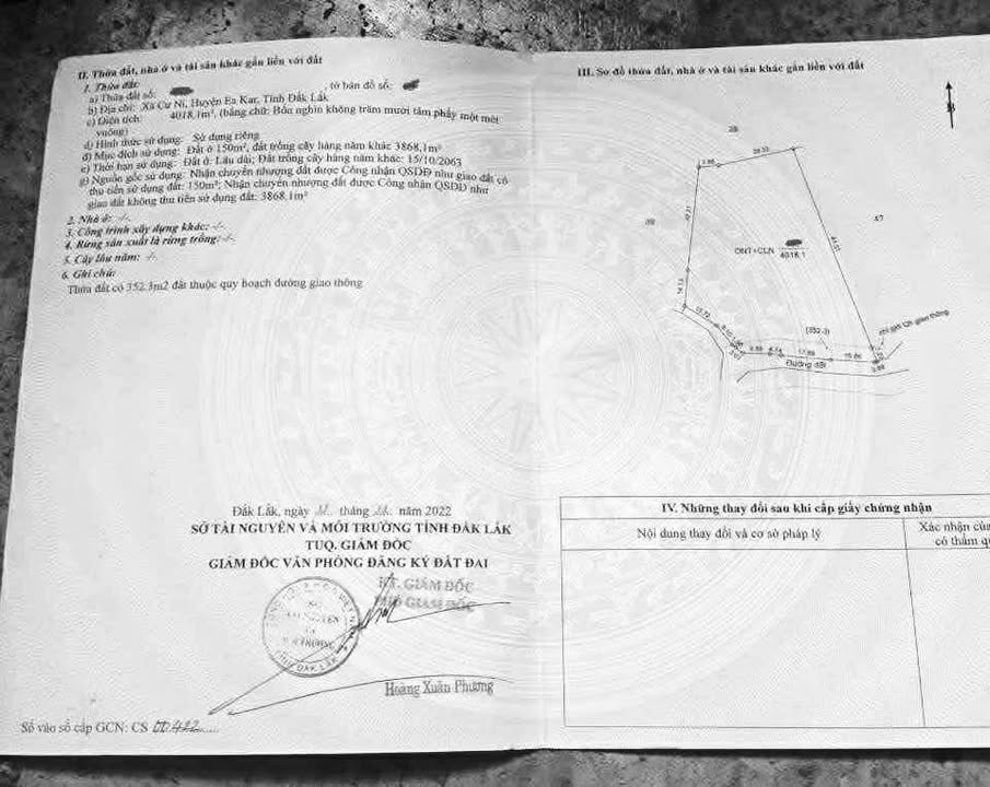 Đất nền 4000m² tại Cư Ni, Ea Kar - Giá thỏa thuận, vị trí đẹp đối diện trường cấp 1!