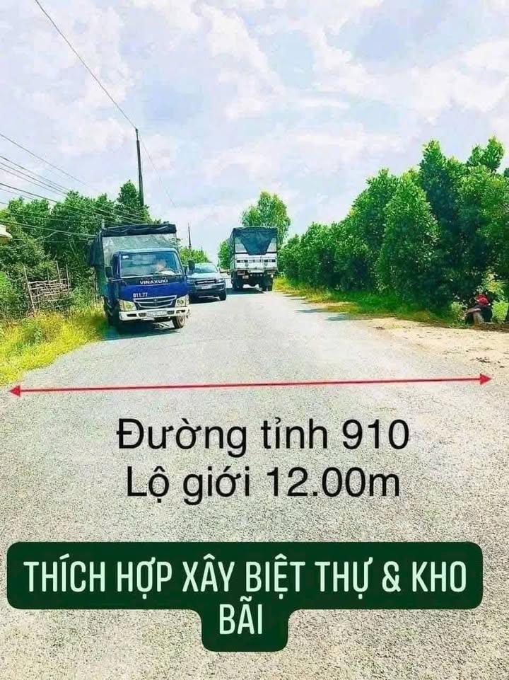 Đất nền mặt tiền tỉnh 910, Bình Minh, Vĩnh Long 1100m² - Giá chỉ 3.79 tỷ thương lượng!