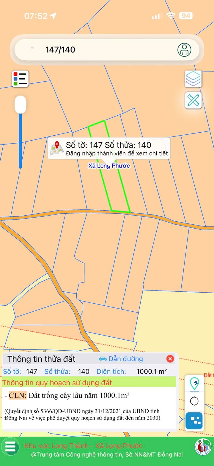 Đất nền Bàu Cạn Long Thành 1000m² giá 1.3 tỷ - Cơ hội đầu tư tuyệt vời!